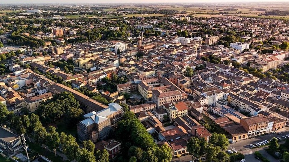 Mirandola vista dall'alto